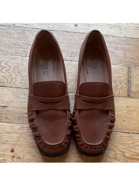 J. Crew Brown Leather Penny Loafers